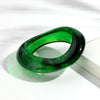 Wide Acrylic Cuff Bracelet with Irregular Geometric Design - Image 8
