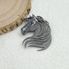 innovative horse head hollow stainless steelGold-plated brooch, suit lapel pin, formal fittings - Image 5