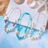 Shell and Starfish Charm Bracelet with Adjustable Rope Detail - Image 6