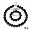 Two-Piece Acrylic Bead Necklace and Bracelet Set with Geometric Shapes - Image 3