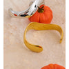 Smooth Stainless Steel Open Cuff Bangle in Gold-Tone or Silver-Tone - Image 3