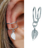 Bohemian Gold Color No Piercing Crystal Rhinestone Leaves Ear Cuff Earrings for Women Wedding Jewelry - Image 19