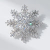 Sparkle Double-decker Micro-inlaid Zircon Snowflake Brooch Evening Dress Corsage Decoration Accessories Pins - Image 1