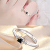 Silver Zircon Adjustable Engagement Rings For Women Wedding Elegant Jewelry Ladies Accessories Gifts - Image 2