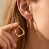 Geometric Twisted Hoop Earrings in Gold-Tone or Silver-Tone - Image 18
