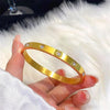 Open Stainless Steel Bangle with Decorative Stone Details in Multiple Styles - Image 5