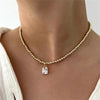 Boho Multilayer Gold-plate Artificial Pearl Crystal Chain Necklace For Women Female Vintage Star Sequin Pendant Jewelry - Image 8