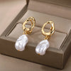 Heart Stainless Steel Earrings for Women Zircon Gold Color Hoop Earring Aesthetic Ear Piercing Jewelry Accessories - Image 3