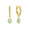 Multicolor Zircon Water Drop Small Hoop Earrings for Women Stainless Steel Pendant Piercing Earrings - Image 26