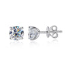 Earring D Gra Lab Diamond 4 Claw Silver Stud Earrings for Women Man - Image 7
