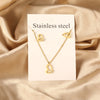 Love Heart Pendant Necklaces For Women Stainless Steel No Fade 2 Pieces Jewelry Wedding Party Gifts Gold Color - Image 22