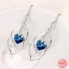Silver Crystal Long Dangle Earrings For Women Wedding Accessories Party Jewelry Gifts - Image 1