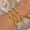 Stainless Steel Bead Stretch Bracelet 3mm or 4mm in Gold-Tone Silver-Tone or Mixed - Image 14