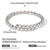 White Cubic Zirconia Multi-Layers Bangle Bracelet And Collar Necklace Jewelry Sets Stainless Steels Jewelry - Image 13