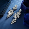 Retro Palace Ear Clips Big Rhinestone Bridal Earrings Elegant Sparkling Crystal Hanging Drop Party Wedding Jewelry Gift - Image 7
