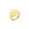 Engrave Jewelry Gift Minimalist Letter Word Suqare Stainless Steel Ring Gold Ring Plated For Women - Image 15