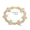 Hecheng, Light Golden Plated CZ Stone Ladies' Jewelry Flower shaped Star Splicing Bracelet Necklace 1 Piece - Image 2