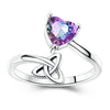 Silver Open Rings For Woman Iris Flower Cherry Feather Dog Horse Adjustable Cocktail Rings Party Jewelry - Image 8