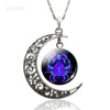 12 Constellation Necklace Zodiac Signs Cabochon Glass Crescent Moon Pendant Clavicle chain Necklace Birthday Gifts for Women - Image 20