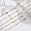 Stylish Gold Plated Anklet 304 Stainless Steel Cubic Zirconia Link Cable Chain For Women Gift 22cm(8.7") long - Image 5