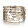 Boho Glitter Filled Slim Strips Leather Bracelet for Women Cute Stars Multilayer Wrap Bracelets Charm Jewelry - Image 11