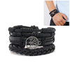 Punk Multilayer Antique Leather Bracelet Set Skull Eye Star Charms Hiphop Rock Y2K Vintage Pu Gothic Wristband Man Goth Jewelry - Image 9