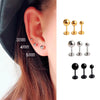 1Pair Titanium Steel 20G Flat Back Stud Earring Ball Screws Studs Ear Bone Nail Lip Tongue Piercing Body Jewelry for Women Men - Image 22