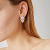 Elegant Marquise Crystal Zirconia Flower Stud Earrings Transparent CZ Bridal Wedding Party Earring - Image 3