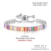 Adjustable Multicolor Tennis Bracelet with Colorful Stone Accents - Image 29