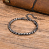 Punk Men Snake Link Chain Bracelets, Black Silver Color Twisted Stainless Steel Glossy Chain Bracelet, Comfort Wear Jewelry - Image 9