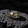 Punk Ankh Cross Rings for Men,Vintage Stainless Steel Signet Ring Statement Ring,Religious Amulet Jewelry Gift - Image 4