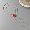 Enamel Flower Y-Shaped Necklace in Multiple Designs - Image 6