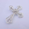 Tangtang Resplendent Cross Silvery And Golden Rhinestone Shiny Brooch Pin for Women/Men Jewelry Hollow Decoration - Image 5