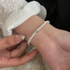 French Retro Single Zircon Pearl Bracelet for Women Simple Handmade Beaded Elegant Jewelry Birthday Gifts for Female - Image 4