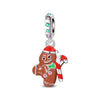 Silver Christmas Charms Santa Reindeer Sleigh Bell Gingerbread Tree Stocking Candy Cane Pendant Fit Bracelet Jewelry Gift - Image 22