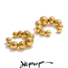 316L Stainless Steel Round Beads Ear Bone Earrings 16K Pvd Plated Personalized Ear Clip Accessories - Image 1