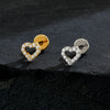 Titanium Mini Heart Cartilage Earring 16G Dainty Flat Back Labret Stud Tragus Helix Piercing Jewelry - Image 2