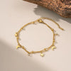 Sweet Gold Color Stainless Steel Double-layer Star and Moon Anklets for Woman Summer Beach Jewelry Accessories Colorfast - Image 6