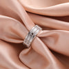 Lemegeton Simple Line Stainless Steel Charm Ring Silver Ring Men and Women Couple Wedding Gift - Image 4