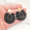 Rice bead earrings Water drop Originality Colour Crystal Design Hand knitting Bohemia Alloy Simple Beaded earrings - Image 7
