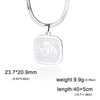 12 Zodiac Sign Necklace for Women Stainless Steel 12 Constellation Pendant Snake Neck Chain Choker Birthday Jewelry Gifts - Image 23
