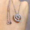 Dazzling Circle Pendant Necklace Women Bridal Wedding Necklace Versatile Lady Neck Accessories Jewelry - Image 4