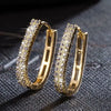 Silver Color Cross Hoop Earrings for Women Full Crystal Cubic Zirconia Statement Female Earrings Trends Jewelry - Image 8