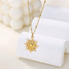Stainless Steel Geometric Necklace For Women Sun Sunflower Pendant Clavicle Chain Aesthetic Jewelry Accessories - Image 23