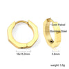 Geometric Square Star Heart U Shape Hoop Earrings For Women Men Golden Sliver Color Stainless Steel Retro Piercing - Image 13