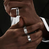 6Pcs Mens Rings 316L Stainless Steel for Men Women Vintage Thumb Engagement Ring Wedding Band Fidget Ring Set Jewel Gift - Image 2