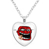 Rage Comic Necklace Derp Face Trollface Funny Meme Cartoon Glass Heart Shape Pendant Chain Necklace Charm Jewelry Collect Gift - Image 37