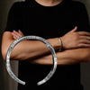 Punk Simple Silver Color Twisted Mobius Cuff Bangles Infinite Loop Bracelet Men\'s Casual Party Jewelry Gift - Image 1