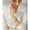 Gold Plated Geometric Stainless Steel Double Color Cuff Bracelet Bangle Statement Charm Texture Jewelry - Image 4