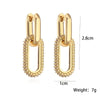Retro Double Loop Design Drop Earrings Gold Color Geometric Round Hoop Earrings for Women Girls Punk Hip Hop Jewelry - Image 6